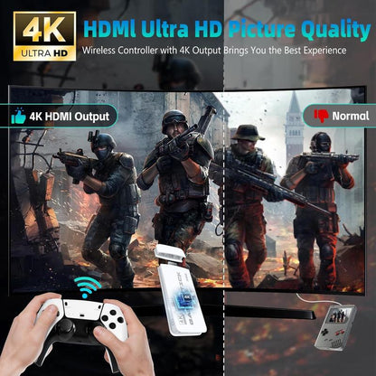 2025 New Video Retro Game Controller Console with 40,000+ Games & 26 Emulators, Wireless 26 Controllers, 128GB TF Card, HDMI Output, 2Ergonomic Wireless Controllers, Perfect for All Ages, Button Stick Tiktokshopblackfriday
