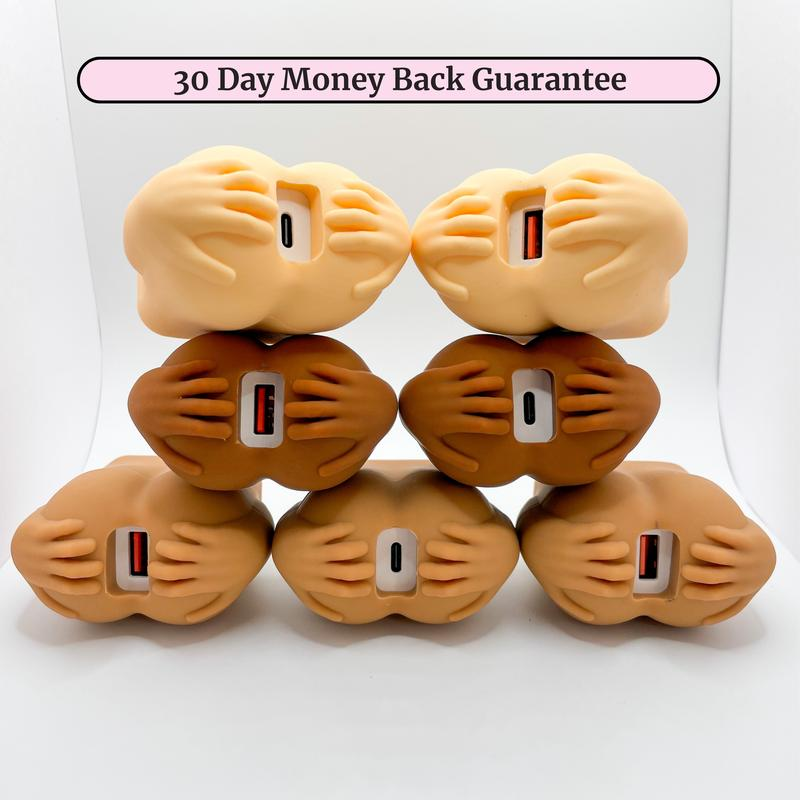 20W Cheeky Charger with Silicone Case USB a & USB C for Smartphone Fast Charging - Electronic Cellphone Accessories