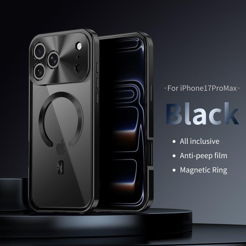 Metal Frame Protection Privacy Screen Protector anti Drop Magnetic Charging Iphone12-17 Patriotic Gift Fashion Trendy Phone Cases Phone Case Magsafe Charger Cover Iphone 16 Case Full Coverage Privacy Protective Smartphone