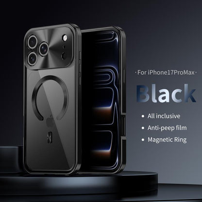 Metal Frame Protection Privacy Screen Protector anti Drop Magnetic Charging Iphone12-17 Patriotic Gift Fashion Trendy Phone Cases Phone Case Magsafe Charger Cover Iphone 16 Case Full Coverage Privacy Protective Smartphone