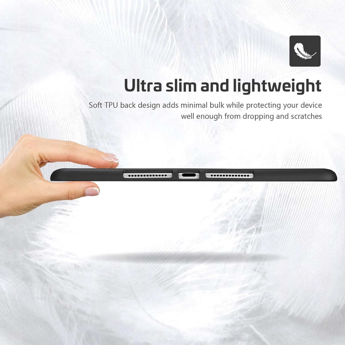 Smart Case for Ipad 10.2 (9Th Gen 2021/ 8Th Gen 2020 / 7Th Gen 2019) with Pencil Holder and Soft TPU Back Cover, Slim Steady Stand Protective Case for 10.2