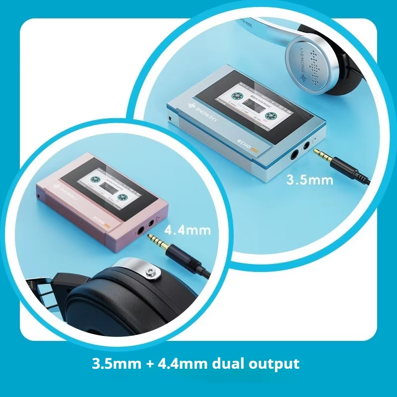 Snowsky Echo Mini Portable Hifi Music Player MP3 Bluetooth Walkman with 15H Playback 3.5Mm/4.4Mm Dual Output