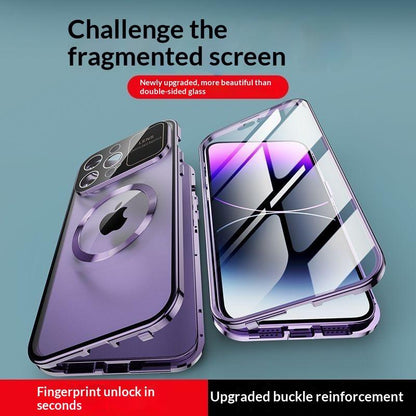 Metal Frame Protection Privacy Screen Protector anti Drop Magnetic Charging Iphone12-17 Patriotic Gift Fashion Trendy Phone Cases Phone Case Magsafe Charger Cover Iphone 16 Case Full Coverage Privacy Protective Smartphone