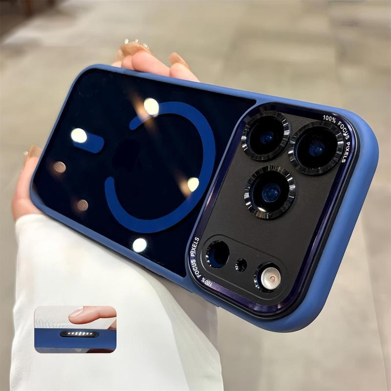 Protector Clear Magnetic Phone Case for Iphone 17/16/15/14/13/12 Pro Max plus with Magnetic Wireless Charging Shockproof Full Body Protection Scratch Resistant Anti-Yellow