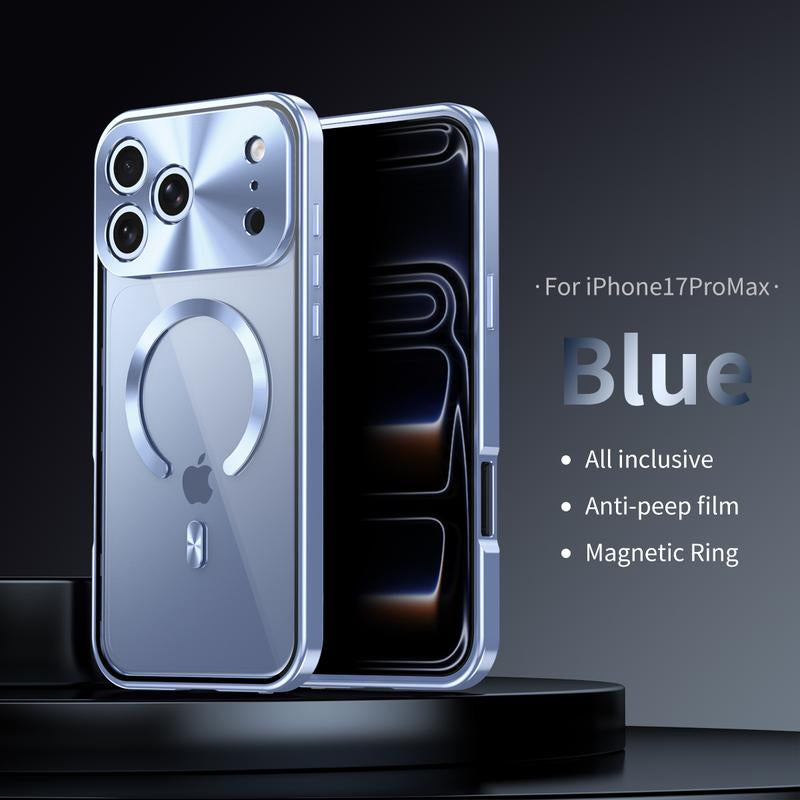 Metal Frame Protection Privacy Screen Protector anti Drop Magnetic Charging Iphone12-17 Patriotic Gift Fashion Trendy Phone Cases Phone Case Magsafe Charger Cover Iphone 16 Case Full Coverage Privacy Protective Smartphone