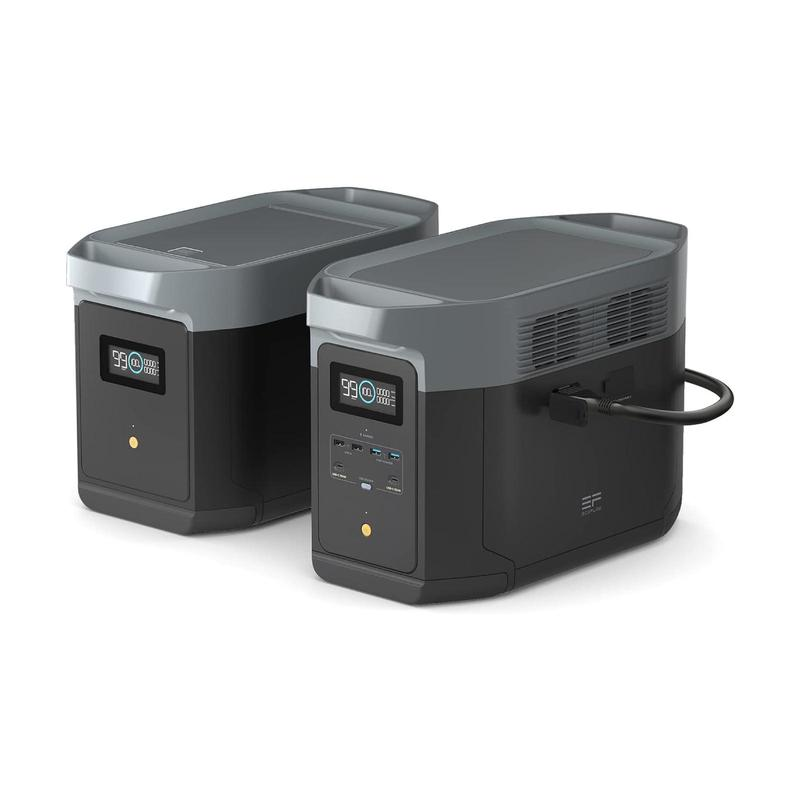 DELTA Pro, 3600Wh, 3600W Output, Ecoflow Portable Power Station, 2.7H to Full Charge, 5 AC Outlets, 120V LFP Battery with Expandable Capacity