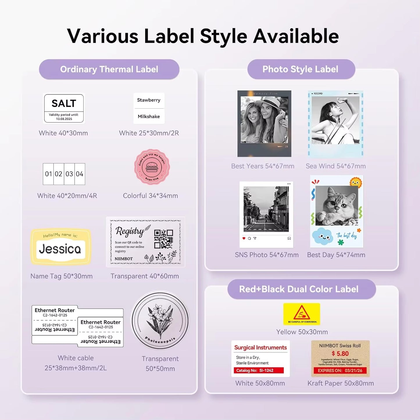 B21 PRO 300Dpi Bluetooth Adhesive Label Printers Mini Thermal Photos Sticker Printer Wireless Barcode Label Maker