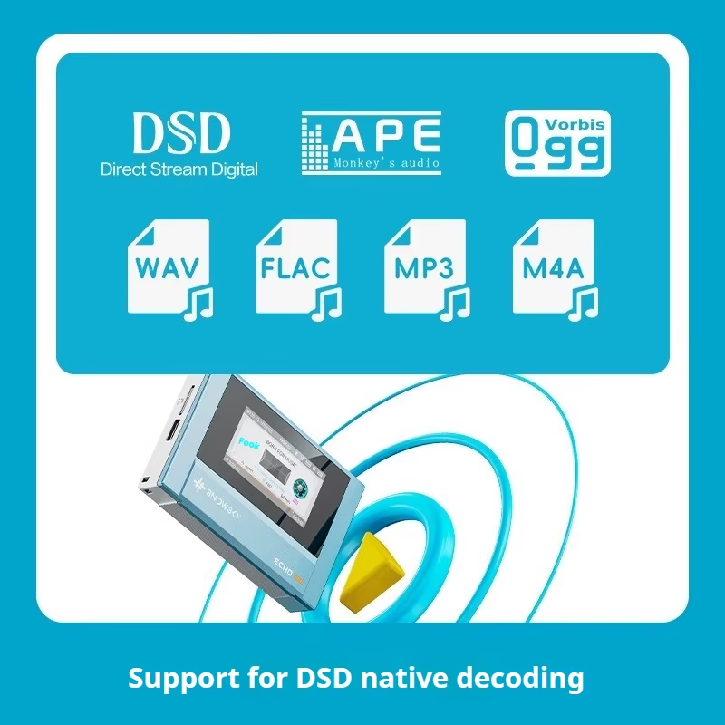 Snowsky Echo Mini Portable Hifi Music Player MP3 Bluetooth Walkman with 15H Playback 3.5Mm/4.4Mm Dual Output