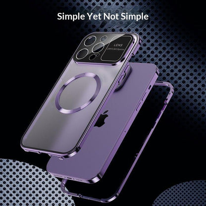 Metal Frame Protection Privacy Screen Protector anti Drop Magnetic Charging Iphone12-17 Patriotic Gift Fashion Trendy Phone Cases Phone Case Magsafe Charger Cover Iphone 16 Case Full Coverage Privacy Protective Smartphone