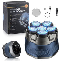 Electric Head Shavers for Bald Men 6D Magnetic Razor Hair Trimmer Rechargeable LED Display Waterproof Beard Shavers Hair Cutting