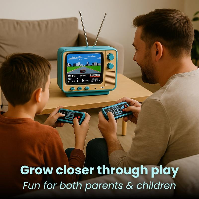 【2025Upgraded Retro Game Console】Retro Game Console with 308 Classic Games, Built-In Controller and TV Cable Christmas Gifts – Gifts for Kids