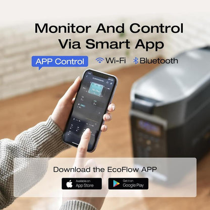 DELTA Pro, 3600Wh, 3600W Output, Ecoflow Portable Power Station, 2.7H to Full Charge, 5 AC Outlets, 120V LFP Battery with Expandable Capacity