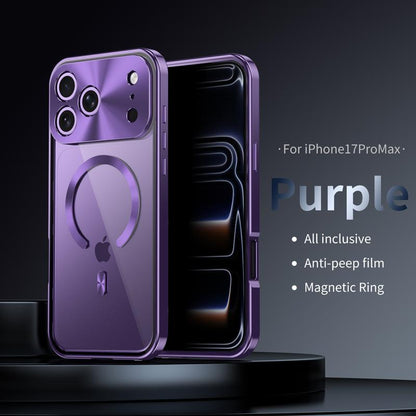 Metal Frame Protection Privacy Screen Protector anti Drop Magnetic Charging Iphone12-17 Patriotic Gift Fashion Trendy Phone Cases Phone Case Magsafe Charger Cover Iphone 16 Case Full Coverage Privacy Protective Smartphone