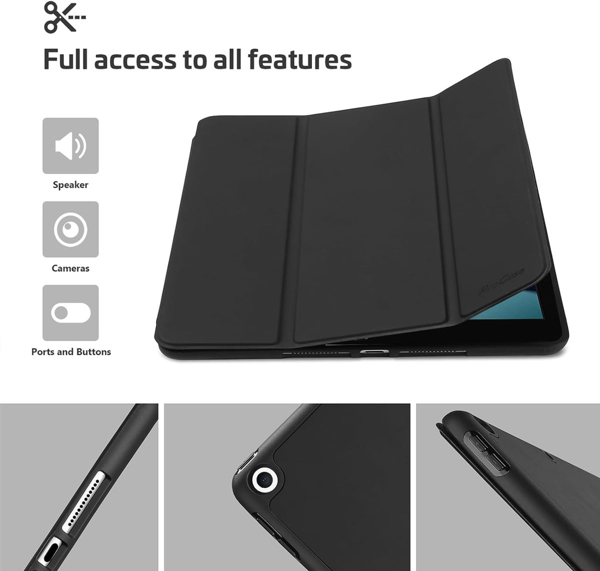 Smart Case for Ipad 10.2 (9Th Gen 2021/ 8Th Gen 2020 / 7Th Gen 2019) with Pencil Holder and Soft TPU Back Cover, Slim Steady Stand Protective Case for 10.2