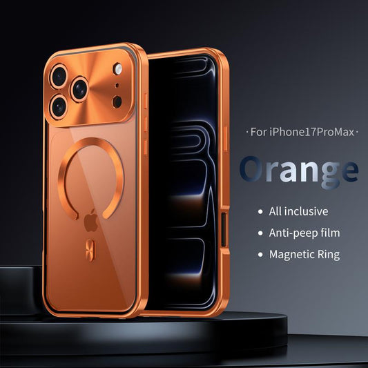 Metal Frame Protection Privacy Screen Protector anti Drop Magnetic Charging Iphone12-17 Patriotic Gift Fashion Trendy Phone Cases Phone Case Magsafe Charger Cover Iphone 16 Case Full Coverage Privacy Protective Smartphone