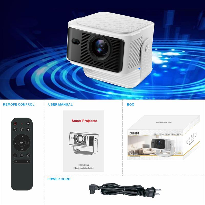 HY350MAX 500ANSI Gaming Projector Native 1080P 8K Decoding Wifi6 BT5.4 Auto Focus 4Ms Latency Ultra Short Throw Home Cinema Projector