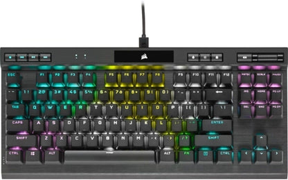 K70 RGB TKL – Champion Series Tenkeyless Mechanical Gaming Keyboard - Cherry MX Speed Keyswitches - Durable Aluminum Frame - Per-Key RGB LED Backlighting - Detachable USB Type-C Cable