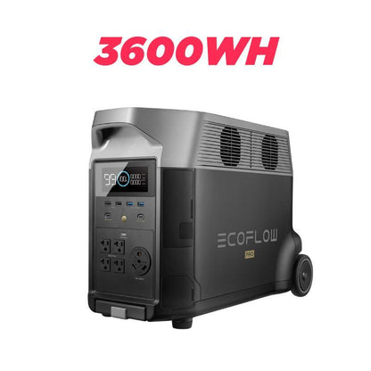 DELTA Pro, 3600Wh, 3600W Output, Ecoflow Portable Power Station, 2.7H to Full Charge, 5 AC Outlets, 120V LFP Battery with Expandable Capacity